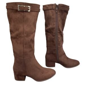 NEW Charter Club Women’s Georgiaa Buckled Riding Boots Brown Size 10M